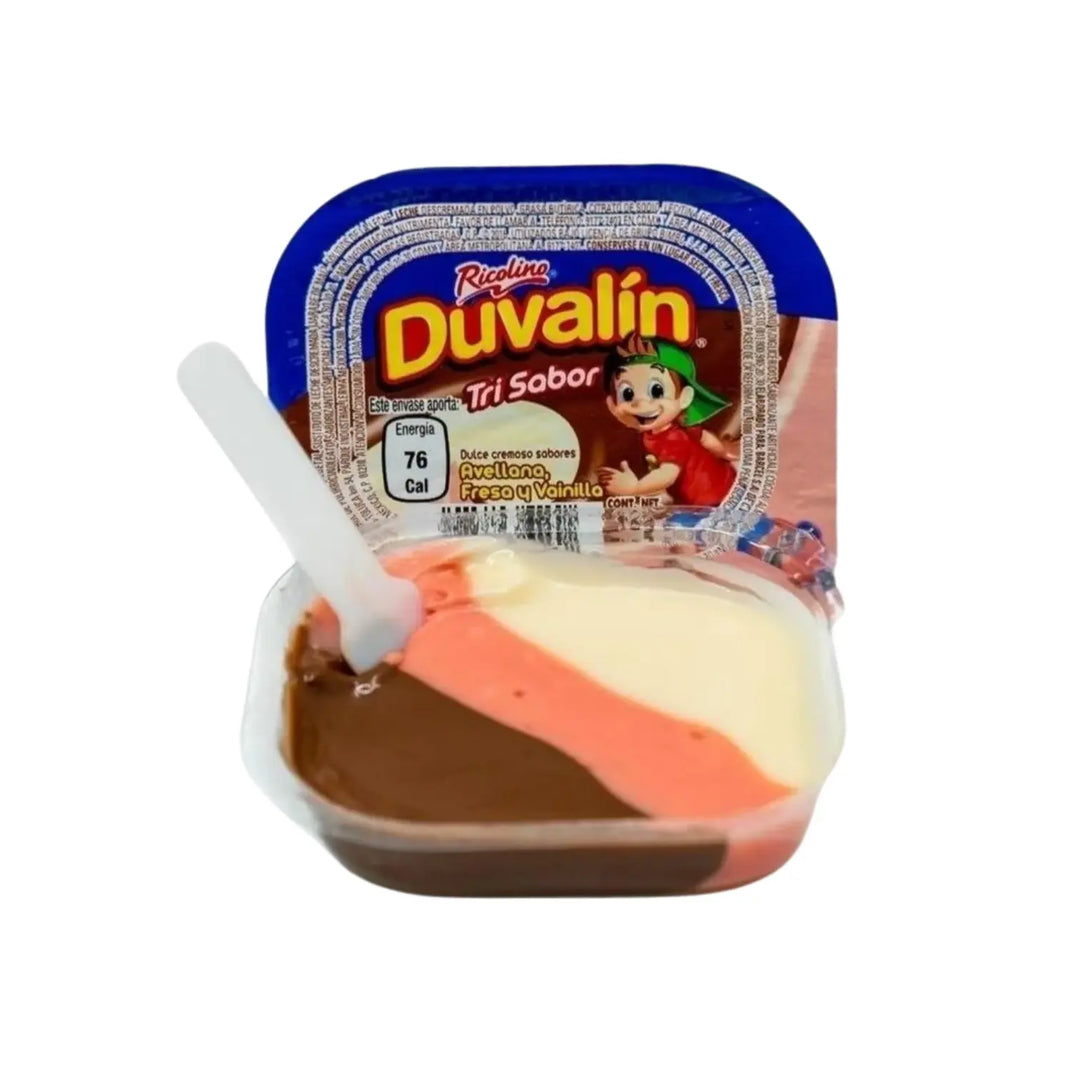 Ricolino Duvalin Trisabor Spread hazelnut, strawberry and vanilla flavour 15g
