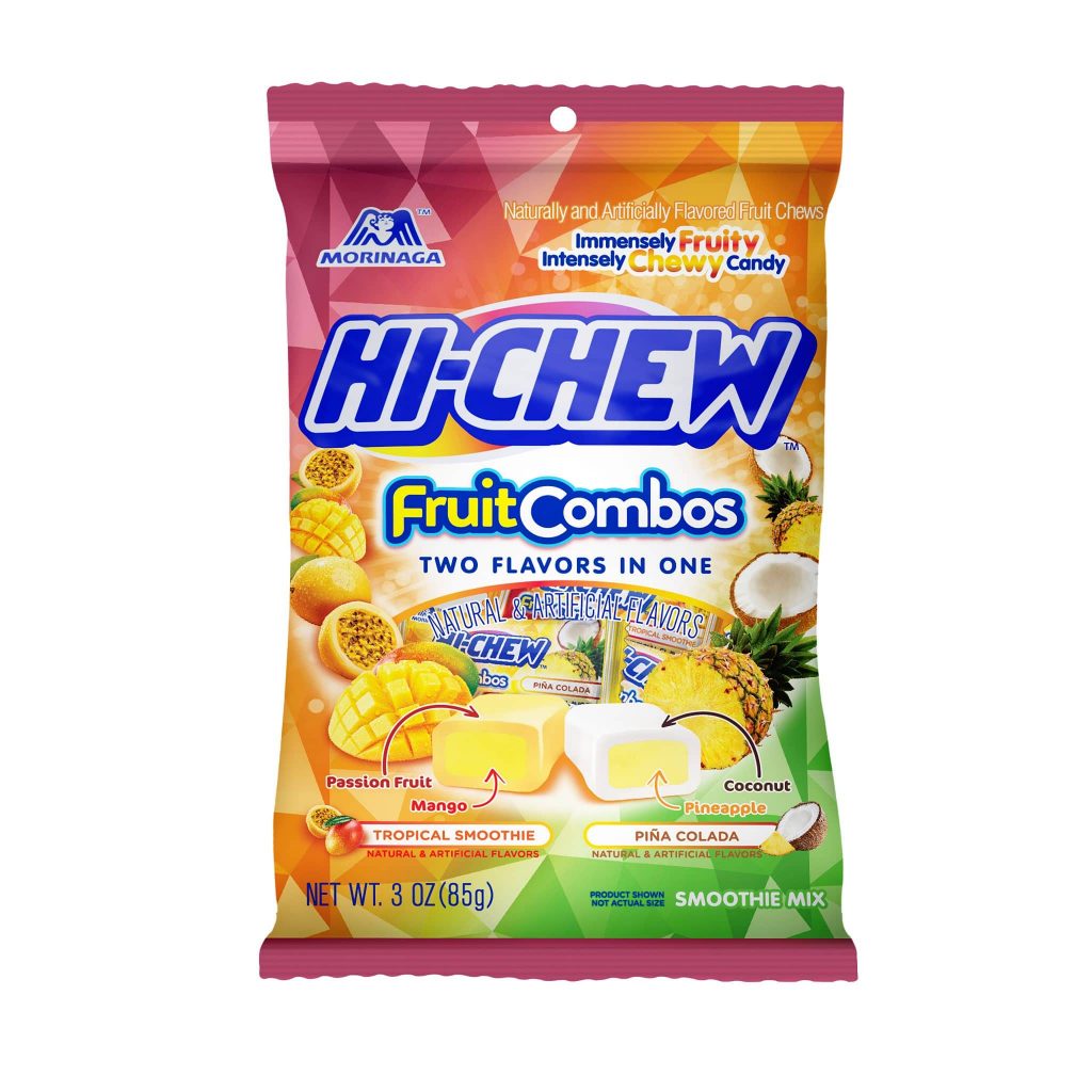 Hi-Chew Fruit Combos Tropical Smoothie & Pina (peg bag) 3oz