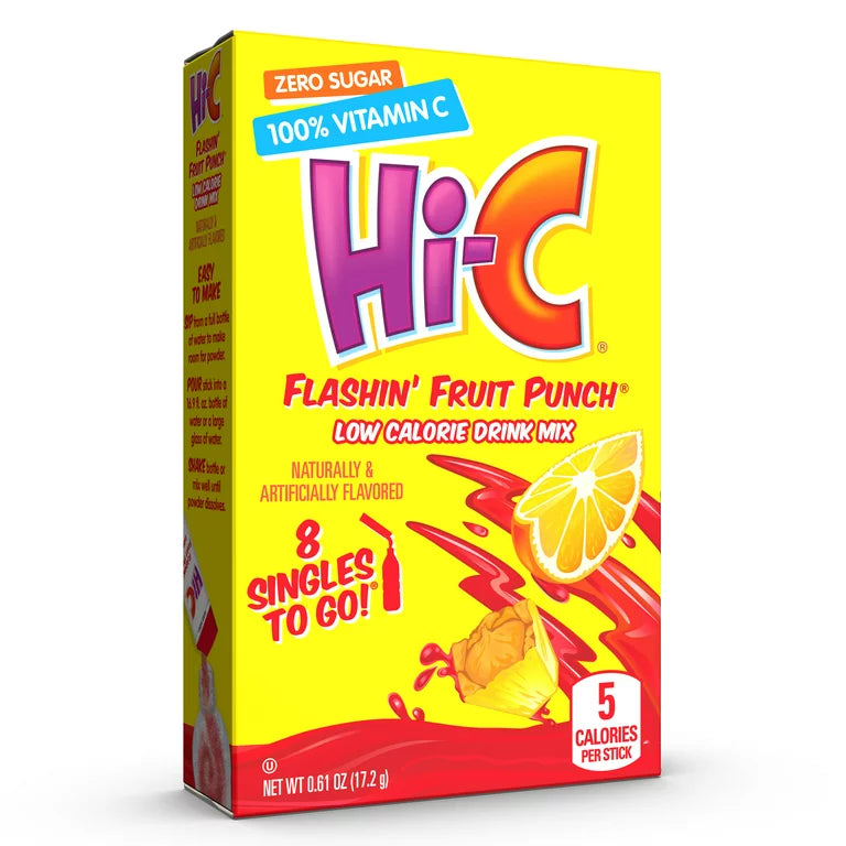Hi-C Flashin’ Fruit Punch Zero Sugar Low Calorie Drink Mix