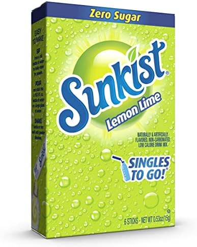 Sunkist Lemon Lime Zero Sugar Singles To Go