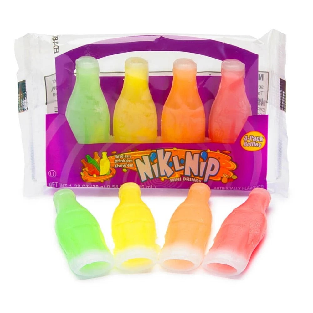 Nik-L-Nip Original Wax Mini Drink Bottles 4 Pack